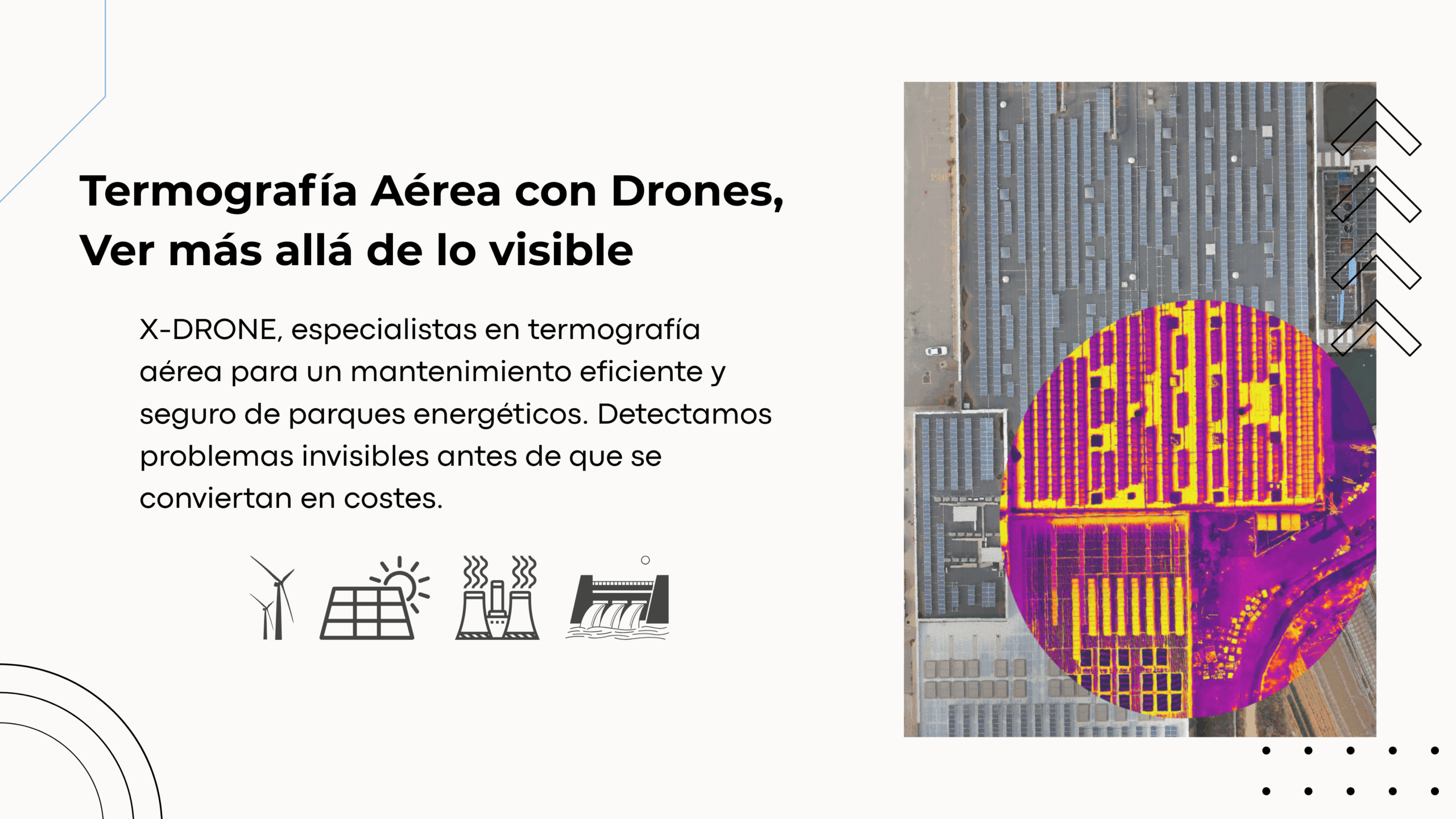 Inspección termográfica con drones en aerogenerador